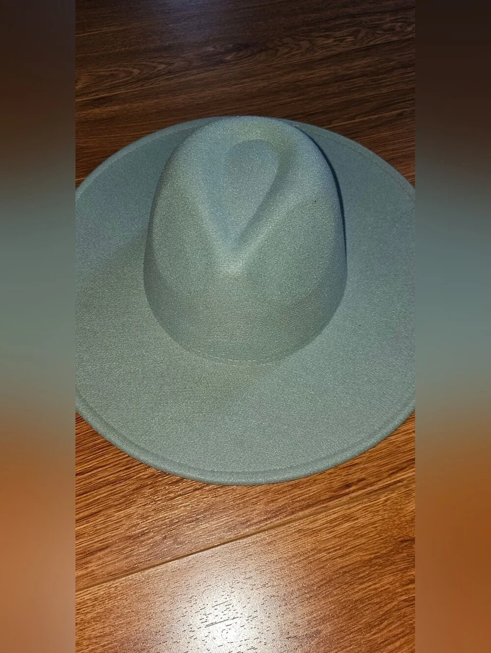 Anthropologie Sage Green Polyester Felt Rancher Hat